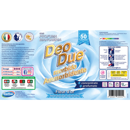 Deo Due ammorbidente Fleur d'or 1 LT 50 lavaggi